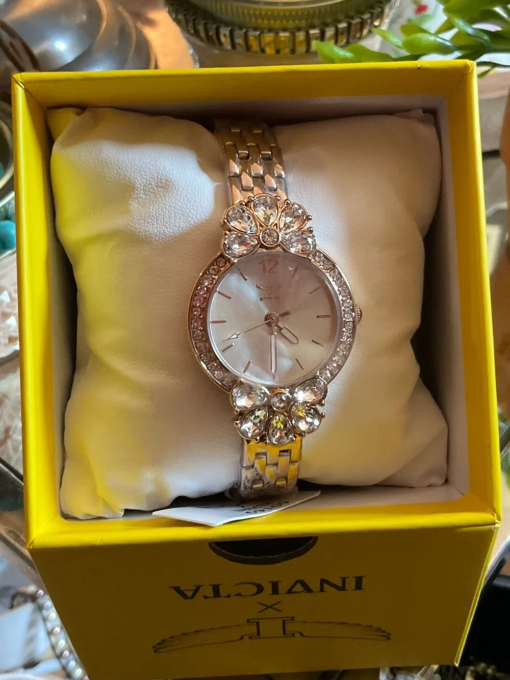 Invicta Rose Gold Crystal Accent Women's Bracelet Watch with White Dial - Picture 11 of 11